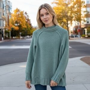 Moth By Anthropologie Tiffany Blue Turtleneck Sweater